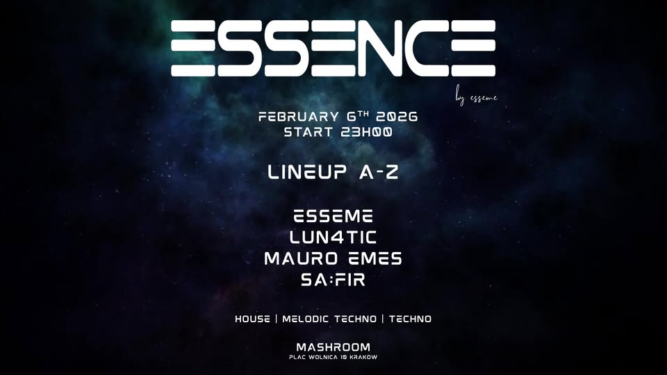 ESSENCE @ Mashroom | 06/02/2025 | Melodic Techno | House | Techno