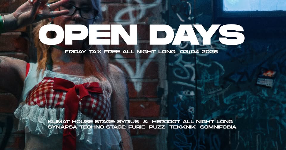 TRANSFORMATOR OPEN DAYS tax free all night long (03.04)